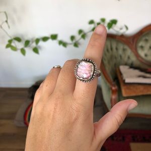 Vintage Sterling Silver Mother of Pearl Ring